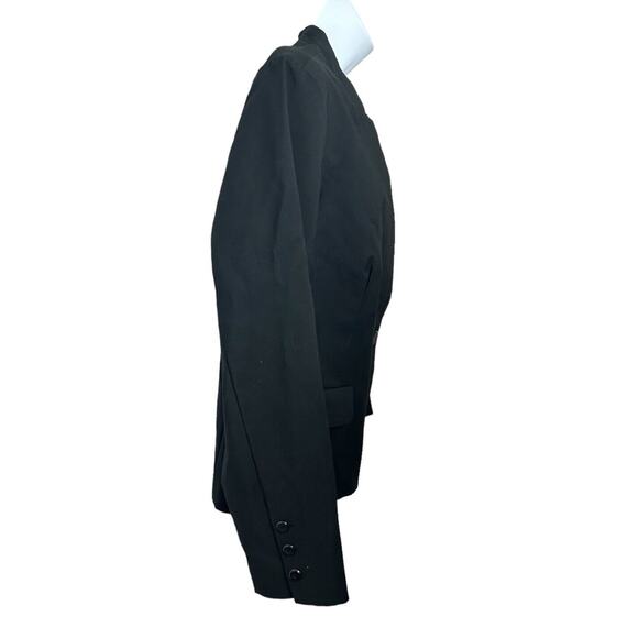 Eloquii Blazer Jacket Women's Size 14 Black Cotton Blend One Button Career New - Picture 4 of 6